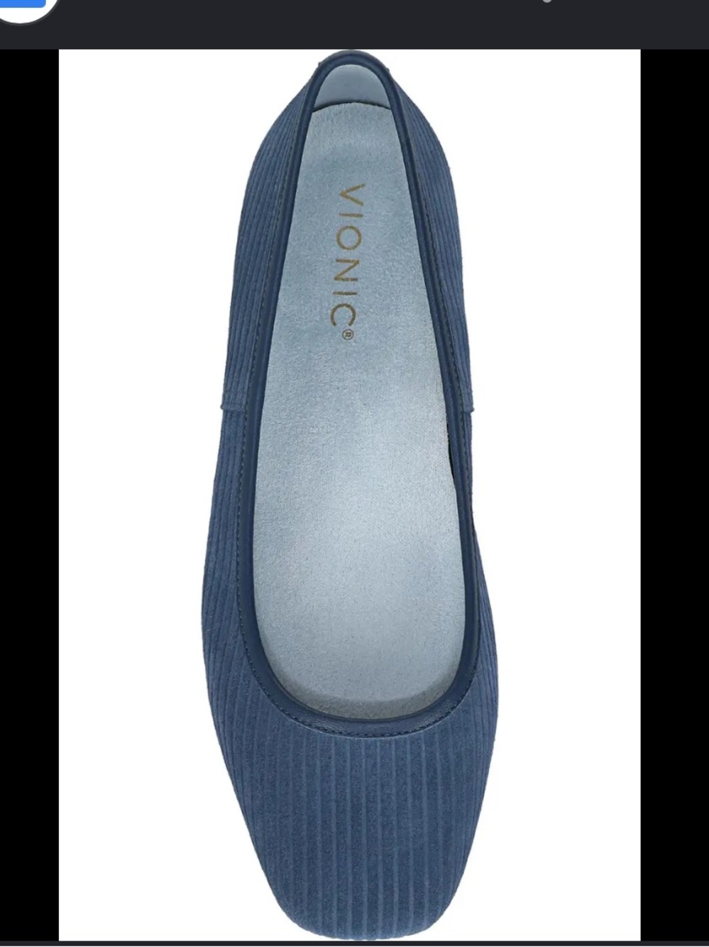 NWOT Vionic Womens Orinda
Ballet Flats in blue denim summer $145 casual suede